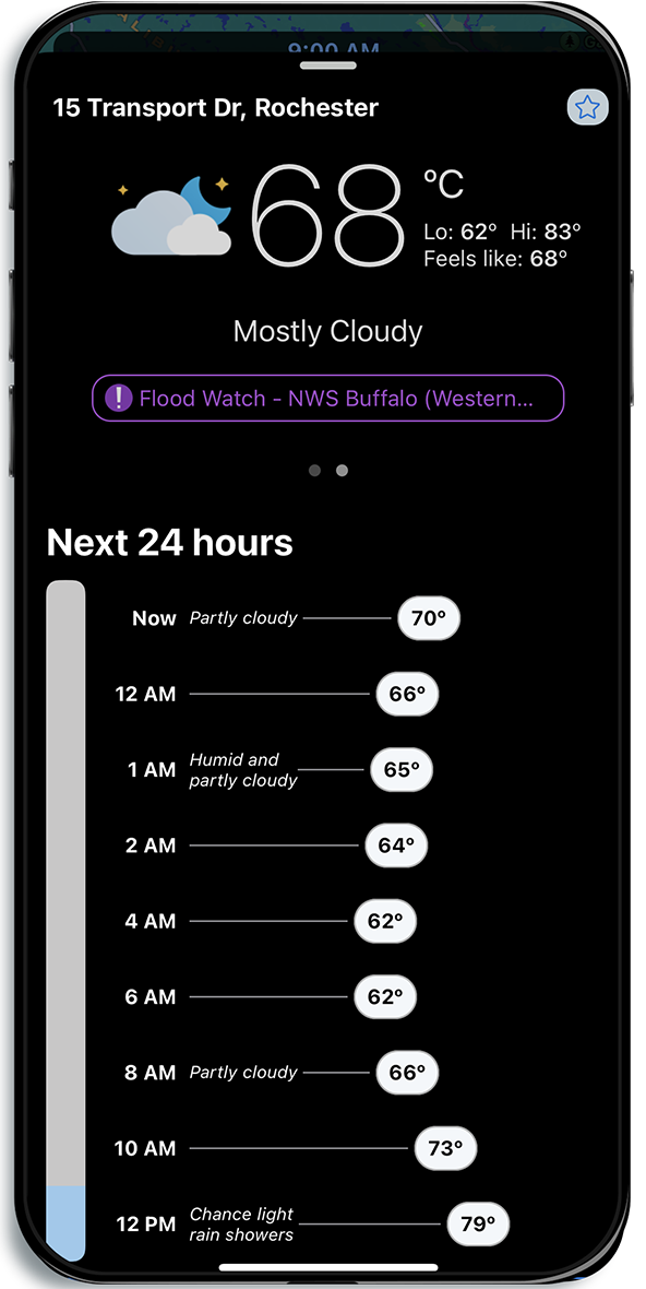 Dark Sky layout